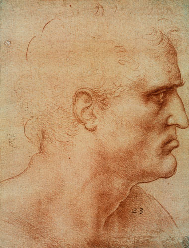 Studie für das Abendmahl (Bartholomäus) von Leonardo da Vinci